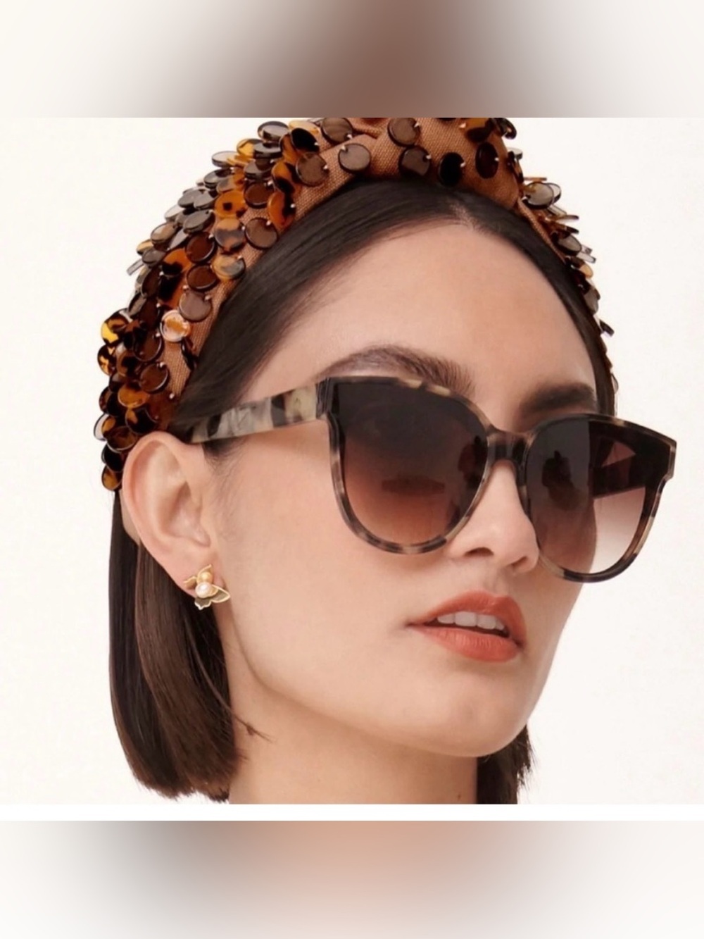 NWT Lele Sadoughi Tortoise Brooklyn Sunglasses
